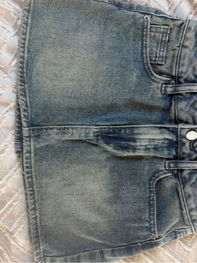 PacSun High-Rise Denim Mini Skirt - Faded Blue